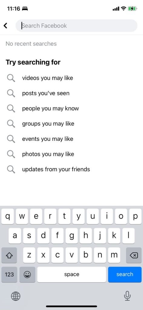 Facebook Search Box